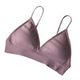 thumbnail image 1 of Soki Women's Triangle Bralette Soft Cup Wireless Bra Smooth Comfortable Wire Free Bra Top, 1 of 2