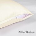 thumbnail image 4 of Unique Bargains Silky-Soft Satin Pillow Cases with Zipper Long Pillowcase Pillow Covers, 4 of 8