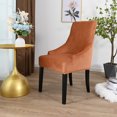 thumbnail image 3 of Amdohai Chair Cover Velvet Chair Slipcovers Removable Washable Soft Dining Chair Protector Cover Camel, 3 of 8