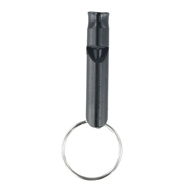Mini Survival Metal Whistle Distress Pet Training Feeding Helper Black
