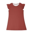 thumbnail image 4 of Pisexur Girls Dresses , Robes pour Filles Bébé Robes pour Tout-Petites Robe d'Été à Manches à Volants Tenue de Plage pour Enfants 4-14T Rouge, 4 of 8