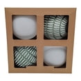 thumbnail image 4 of Holiday Time 4-Count Green and White Shatterproof Textured Christmas Ornaments, 150MM, 4 of 4