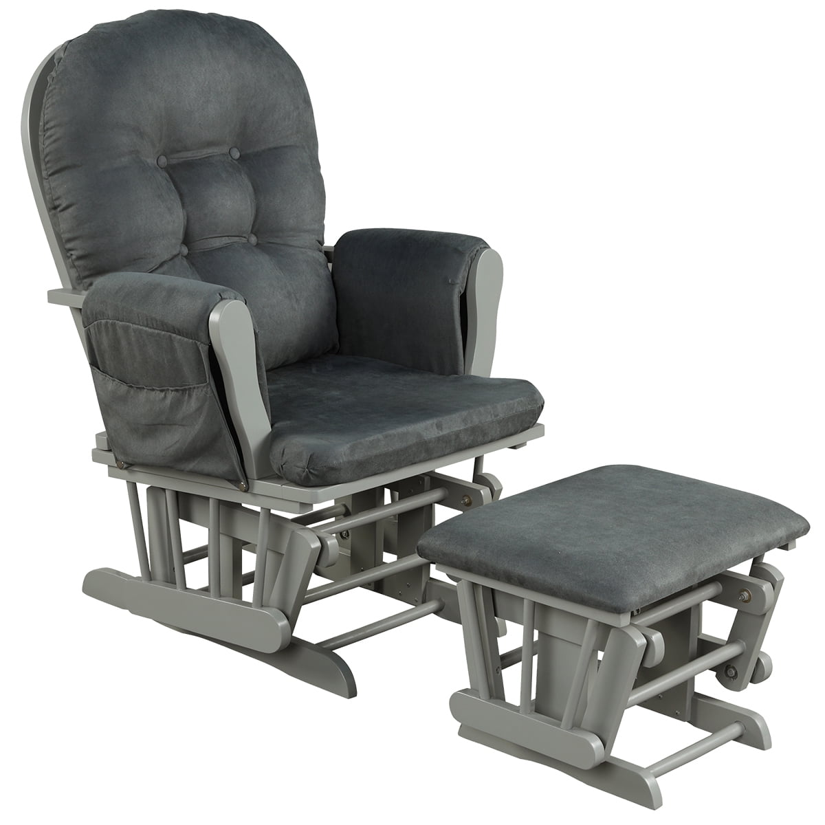 Patiojoy Nursery Glider and Ottoman, Adult Rocking Chair with