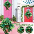thumbnail image 1 of St Patrick's Day Leprechaun Wreath Clovers Leprechaun Ribbon Very Weather, 1 of 8