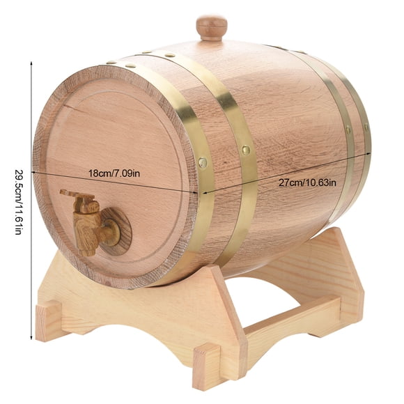 Filfeel Durable Oak Barrel, Wine Barrel, For Home Bar