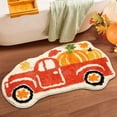 thumbnail image 2 of HHBEAUTY Halloween Bathroom Rug, Fall Pumpkin Bath Mat Water Absorbent Non-Slip Washable for Shower Tub Microfiber Washable Absorbent Carpet Autumn Halloween Thanksgiving Home Kitchen Decoration, 2 of 6