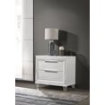 thumbnail image 2 of Marmore 2-drawer Nightstand Bedside Table White, 2 of 17