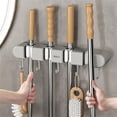 thumbnail image 1 of Multifunctional Mop Holder 1PC,Wall-Mounted Storage RackAdhesive Tool Organizer for Brooms and Floor Mops, Space-Saving Bathroom and Kitchen Solution(Grey), 1 of 7