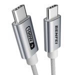 BENFEI USB C Câble de charge rapide (100W3.3ft), silicone sans angle USB-C Cable en aluminium Shell, Woven Design pour iPhone 15/15Pro/15Plus/15ProMax MacBook Pro/iPad Pro/Air 4,Samsung Galaxy S23+/S23