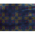 thumbnail image 4 of oneOone Georgette Tissu Viscose Check & Triangle Ikat Tissu Imprimé 1 Yard 42 Inch Wide, 4 of 4