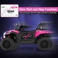 thumbnail image 4 of Gymax 12V Kids Ride on Truck w/Parental Remote 3 Speeds & Reverse Forward Function Pink, 4 of 9