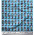 thumbnail image 1 of Soimoi Velvet Fabric Crossbone & Skull Halloween Fabric Prints by Yard 58 Inch Wide, 1 of 3