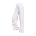 thumbnail image 4 of Diufon Straight Pants for Women Elastic High Waist Drawstring Pants Cotton Solid Color Lounge Wide Leg Pants, 4 of 4