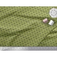 thumbnail image 2 of Soimoi Green polyester Crepe Fabric Stripe & Diamond Geometric Print Fabric by Yard 52 Inch Wide, 2 of 3