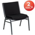 thumbnail image 4 of 2 Pk. HERCULES Series Big & Tall 1000 lb. Rated Black Fabric Stack Chair, 4 of 9