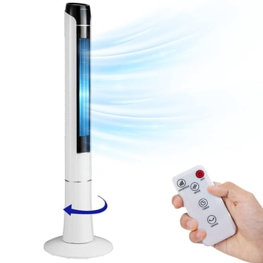 Costway Portable 48" Tower Fan 80 °Oscillating Bladeless Fan w/Remote & LED Control
