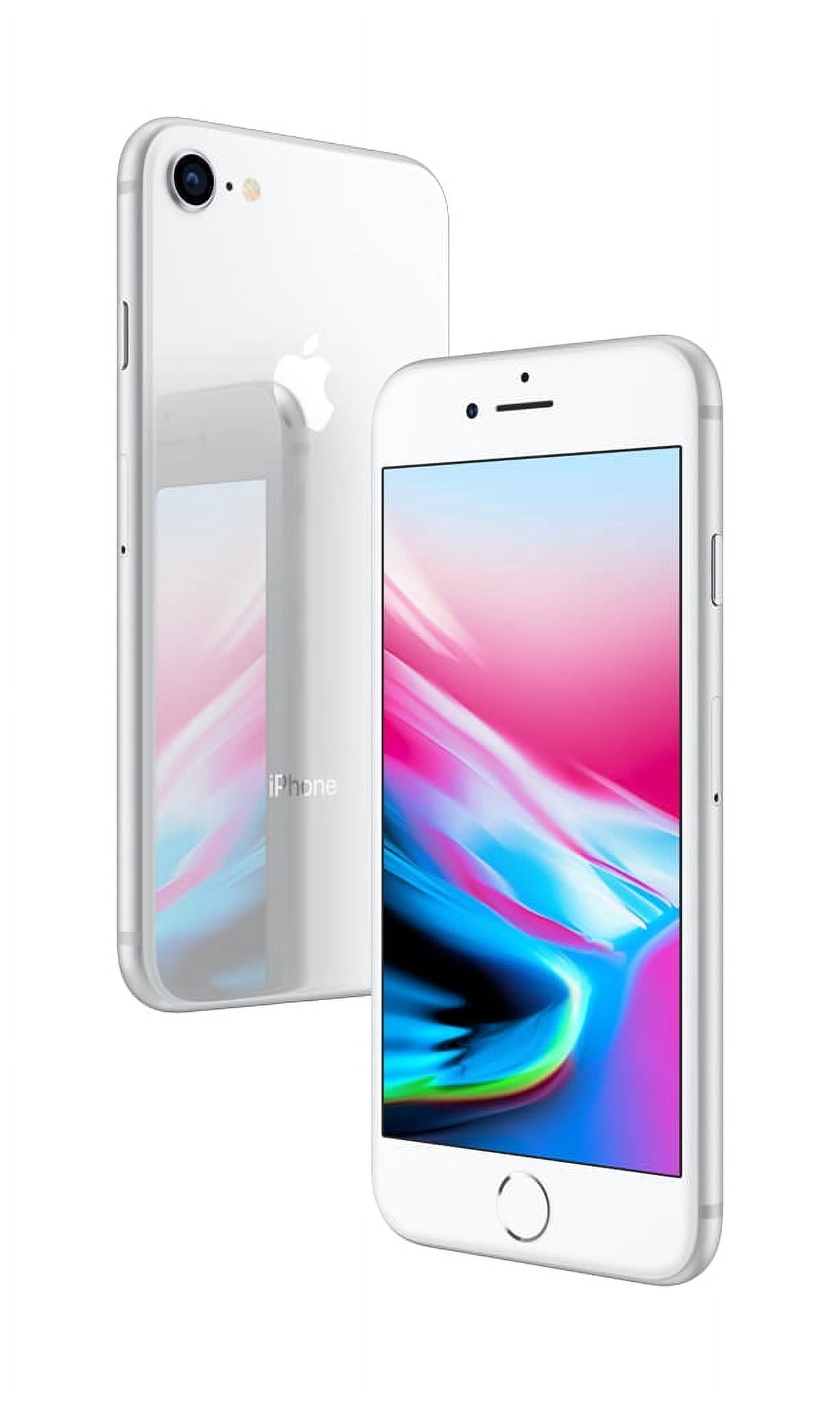 Restored Apple iPhone 8, 64 GB, Silver - GSM Unlocked - GSM compatible (Refurbished)