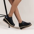 thumbnail image 1 of EGNMCR Bottines pour Femmes Femmes Chaussures Rétro à Semelle Plate Décontractées Grande Taille à Enfiler Chaussures à Double Fermeture Éclair, 1 of 7