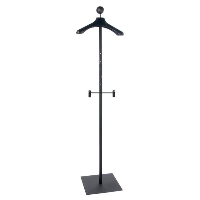 Econoco MAUF1-MAB Mens Floor Standing Costumer with Hanger, Black - Matte