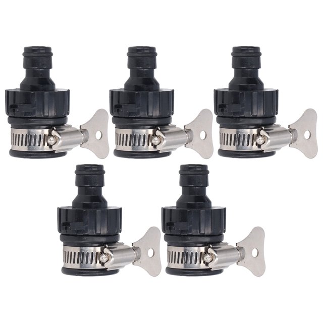 5Pcs Faucet Tap Connector Adapter Mixer Clamp Universal Garden Kitchen Hose Pipe Fit 14‑24mm