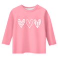 thumbnail image 4 of PMVFHDE Hauts d'Été pour Fille T-Shirts pour Fille Hauts d'Été Graphiques Hauts Tendance pour Fille T-Shirt Robe pour Fille Imprimé de la Saint-Valentin Col Rond Fonctionnel Manches 3/4 T-Shirt Rose, 5-6 Ans, 4 of 4