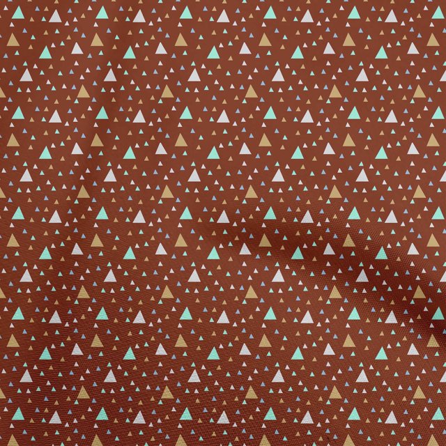 oneOone Cotton Cambric Maroon Fabric Geometric Sewing Craft Projects Fabric Prints By Yard 56 Inch Wide