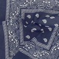 thumbnail image 4 of 3 Pieces Bandana Headscarf Neckerchief Nicki Scarf Biker Cloth Motorcycle Cloth Different Colors Paisley Pattern, Navy Blue, 4 of 4
