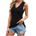 thumbnail image 2 of AherBiu Tank Tops for Women Summer Ribbed Knit Slim Fitting Sleevless Tops Summer Casual Comfy Soft Tee Shirt Solid Color, 2 of 9