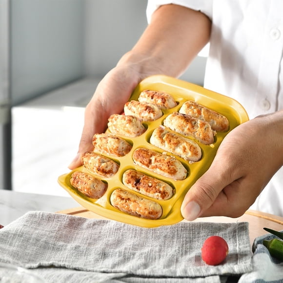 Grandes Rabais, Moule à Saucisses en Silicone, Qualité Alimentaire, Antiadhésif + Vapeur, Design Rond, pour Enfants Adultes, Cuisine Maison, Accessoires de Cuisson, Gadgets de Cuisine Hzhnb Disponible Ici / Gel de Silice, Jaune