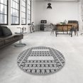 thumbnail image 4 of Ahgly Company Machine Washable Indoor Square Transitional Carbon Gray Area Rugs, 4' Square, 4 of 7