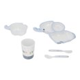 thumbnail image 3 of Kids Plate Set Melamine Cartoon Elephant Shape Machine Washable Baby Feeding Divided Plate with Fork Spoon Bowl Cup, 3 of 12