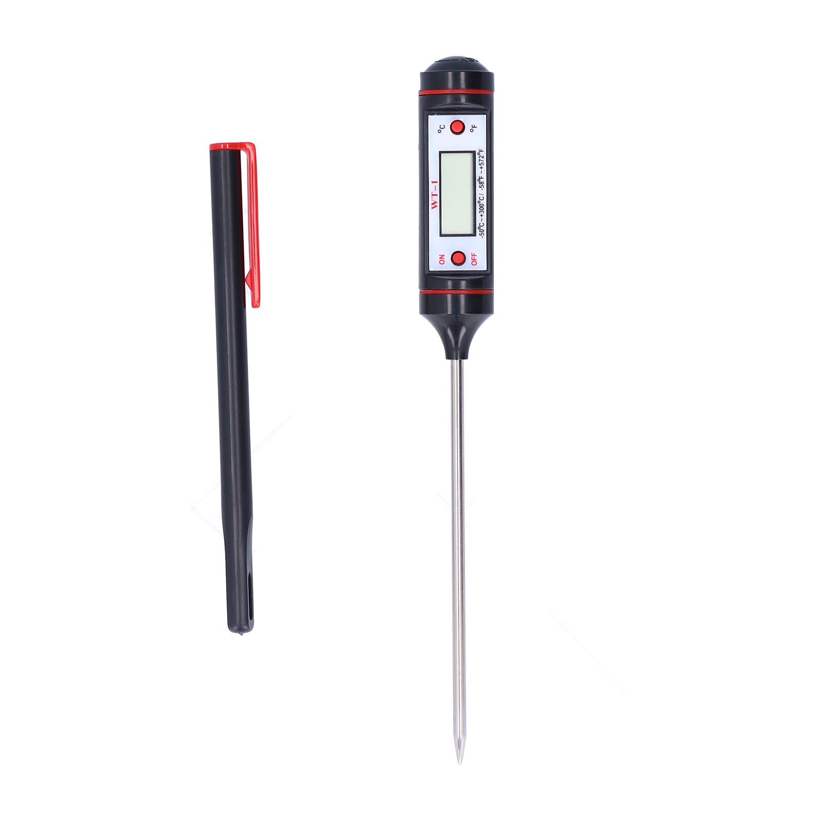 Sonde alimentaire numérique, thermomètre à viande avec sonde longue enfichable pour la cuisson au barbecue WT-1