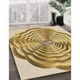 thumbnail image 3 of Ahgly Company Tapis d'Intérieur Lavable en Machine Carré Transitionnel Bisque Foncé Marron, 7 Pieds Carré, 3 of 7