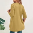 thumbnail image 4 of Timegard Cardigans for Women 1/2 Sleeve Open Front Lightweight Solid Color Casual Loose Jacket Tops, 4 of 7