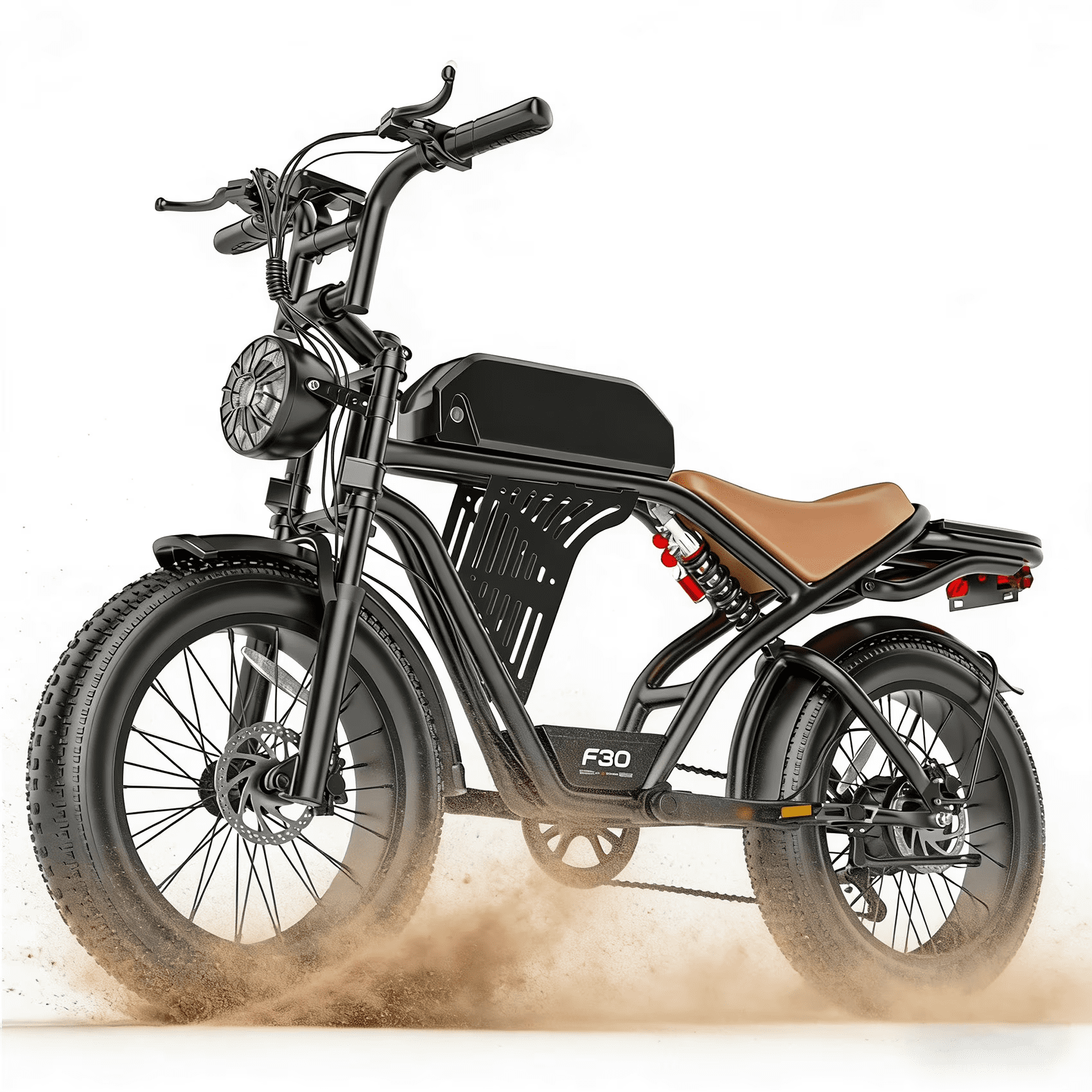 AZHAR Electric Mountain Bike for Adults, 20" Fat Tire, 48V 20Ah Battery, 2500W Peak Motor, 32MPH, UL2849 Certified Off-Road E-Bike