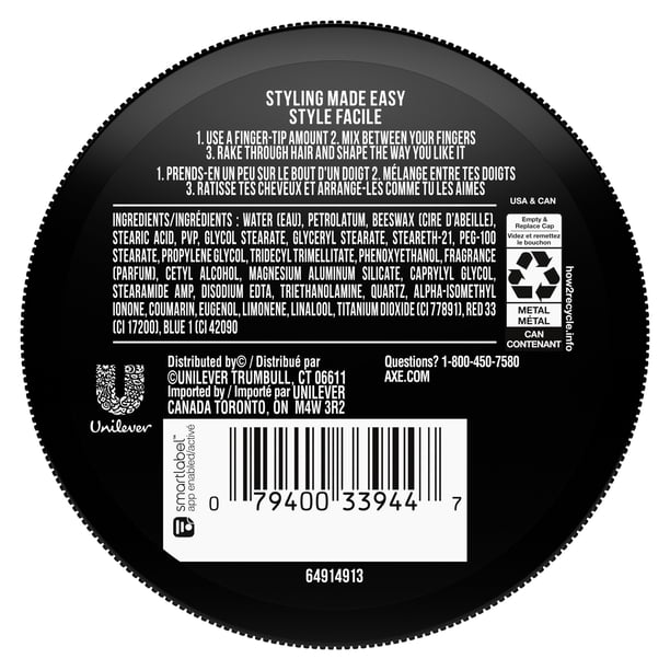 AXE Styling Paste Flexible Messy Look Medium Hold, 75 g - Walmart.ca