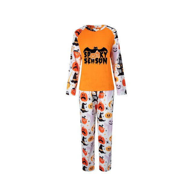 SUNSIOM Family Matching Halloween Pajamas, Baby Rompers/Bat Pumpkin Letter Print Sleepwear Set