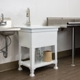 thumbnail image 4 of UTILITYSINKS Plastic 30” Freestanding Utility Sink with Pull Faucet, White, 4 of 8