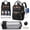 Black, variant on Diaper Bag Backpack, Multifunction Diaper Bag Backpack With Changing Station, USB Charging Port & Foldable Crib, Large Capacity Travel Backpack w/Sunshade&Pacifier Case&Stroller Straps(Red)
