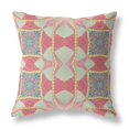 thumbnail image 1 of HomeRoots 411990 Coussin Décoratif en Daim Boho 20 Po., Rouge, Jaune & Aqua Foncé, 1 of 3