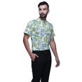 thumbnail image 2 of BESTMAN Short Sleeve Mandarin Collar Shirts For Men Cotton Button Down Shirt, 2 of 5