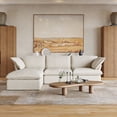 thumbnail image 1 of Sodrens Modular Sectional Sofa,L-Shaped Linen Sofa,Modular Couch Free Combination Sofa,3-Seat Sofa with Ottoman for Living Room,Beige, 1 of 10