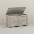 thumbnail image 3 of HOMCOM Coffre de Rangement pour Salon, Boîte en Bois, 31,5 Po L, Gris, 3 of 10