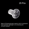 thumbnail image 3 of Unique Bargains M5x10mm Plastic Phillips Machine Screws, PC Flat Head Machine Bolts 25 Pack, 3 of 4