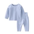thumbnail image 1 of Diufon Infant Baby Clothes Outfit Toddler Long Sleeve Tops and Pants Fall Winter Warm Solid Color 2 Piece Set, 1 of 7