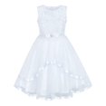 thumbnail image 1 of Robe de Demoiselle d'Honneur Enfant Blanche Mariage Fête Robe de Demoiselle d'Honneur 4 Ans, 1 of 7