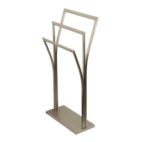 Kingston Brass SCC3308 Modern Edenscape Pedestal Y-Style Towel Rack - Brushed Nickel