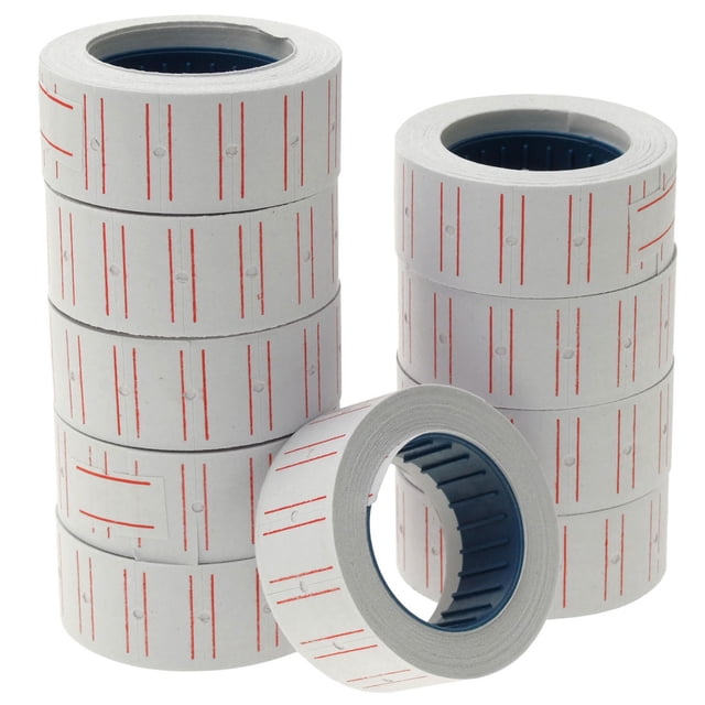 Unique Bargains Étiquettes de Magasin Blanches Autocollantes Rouleau d'Autocollants de Prix 10 Pcs
