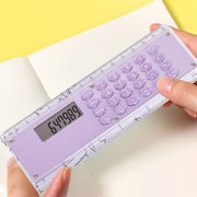 6 Inch Ruler Calculator, Portable Math Tool, Basic Operation Calculator, Dual Function Measuring Tool, School Office Home Calculator, Compact Student Calculator