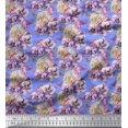 thumbnail image 1 of Soimoi Rayon Fabric Insect,Pansy & Yellow Flower Floral Print Sewing Fabric Yard 42 Inch Wide, 1 of 3
